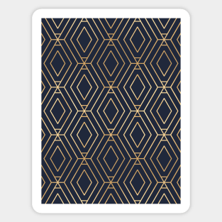 Navy & Gold Diamond Geometric Sticker